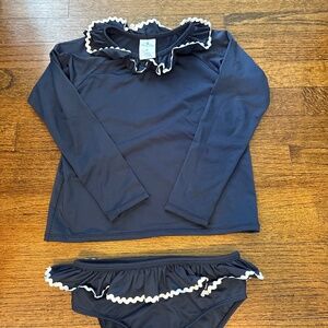 Classic Prep Girls 2 Piece Rachgaurd Swimsuit